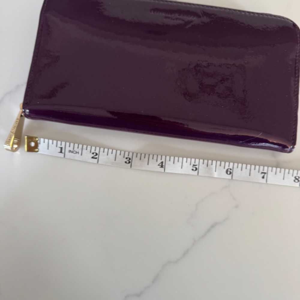 Aspinal Of London WALLET CLUTCH purple, NEW timeless, elegant - Picture 10 of 11